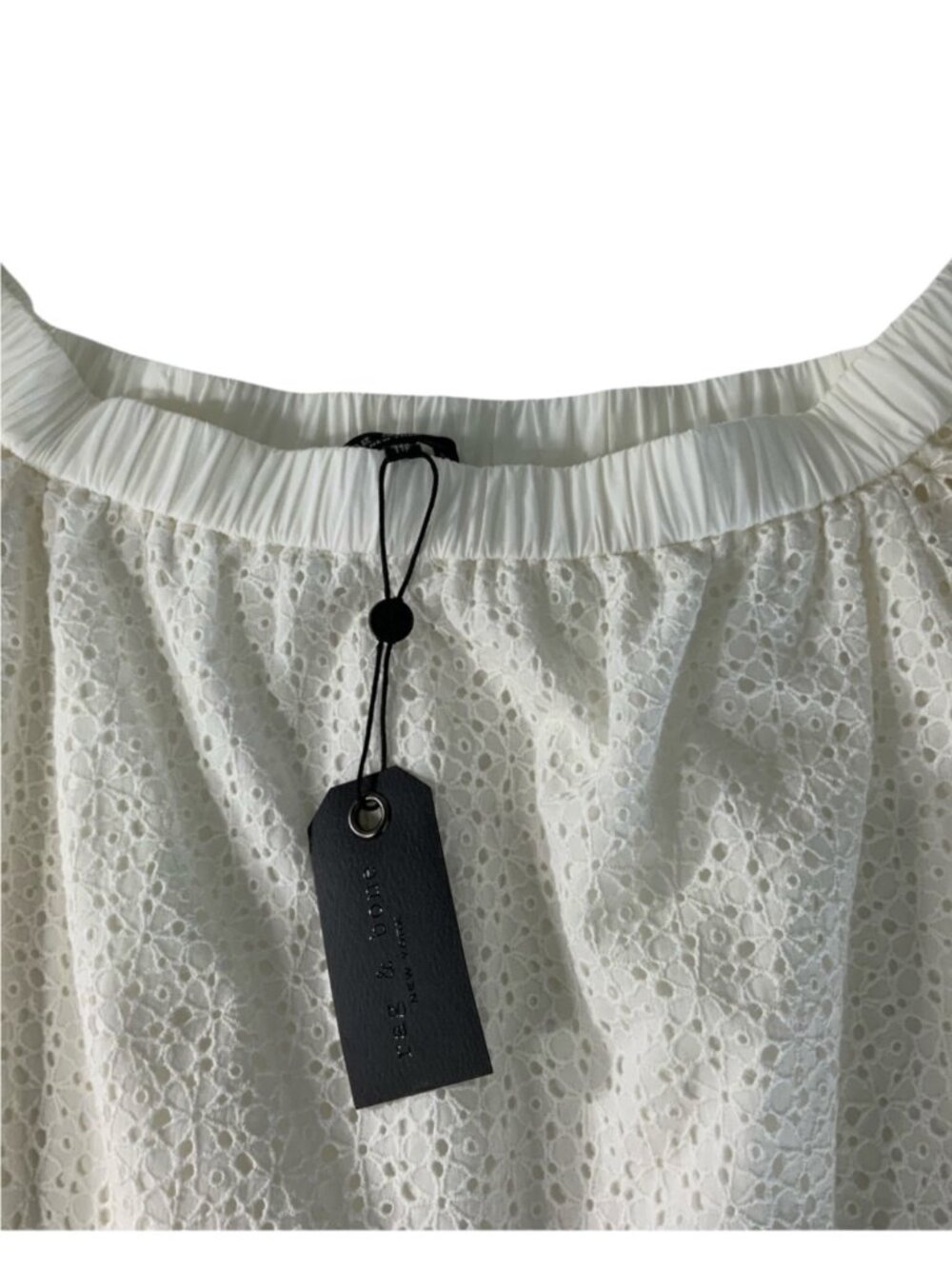 Rag And Bone Flavia Top Blouse 2XS XXS White Off The Shoulder NEW - Picture 5 of 16